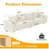 Lycvki 102.4 " Plush Corduroy 4-Seat Sofa Deep Seat Couches with Soft Pillows - 4 of 4