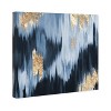 12" x 12" Gold Blue Fall Abstract Unframed Canvas Wall Art in Blue - Unbranded - 4 of 4