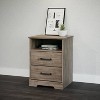 Prepac Rustic Ridge Farmhouse Nightstand with 2 Drawers and Open Shelf - image 4 of 4