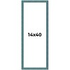 PosterPalooza | Panoramic Simple Blue Picture Frame - UV Acrylic, Foam Board Backing, Hanging Hardware - 2 of 4