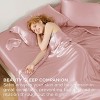Satin Sheets Queen Size - Similar to Silk Sheets, Silky Bedsheet, Luxury & Ultra Soft, Non-Fading & Wrinkle Free, Good for Hair & Skin, Gifts for Wome - 4 of 4