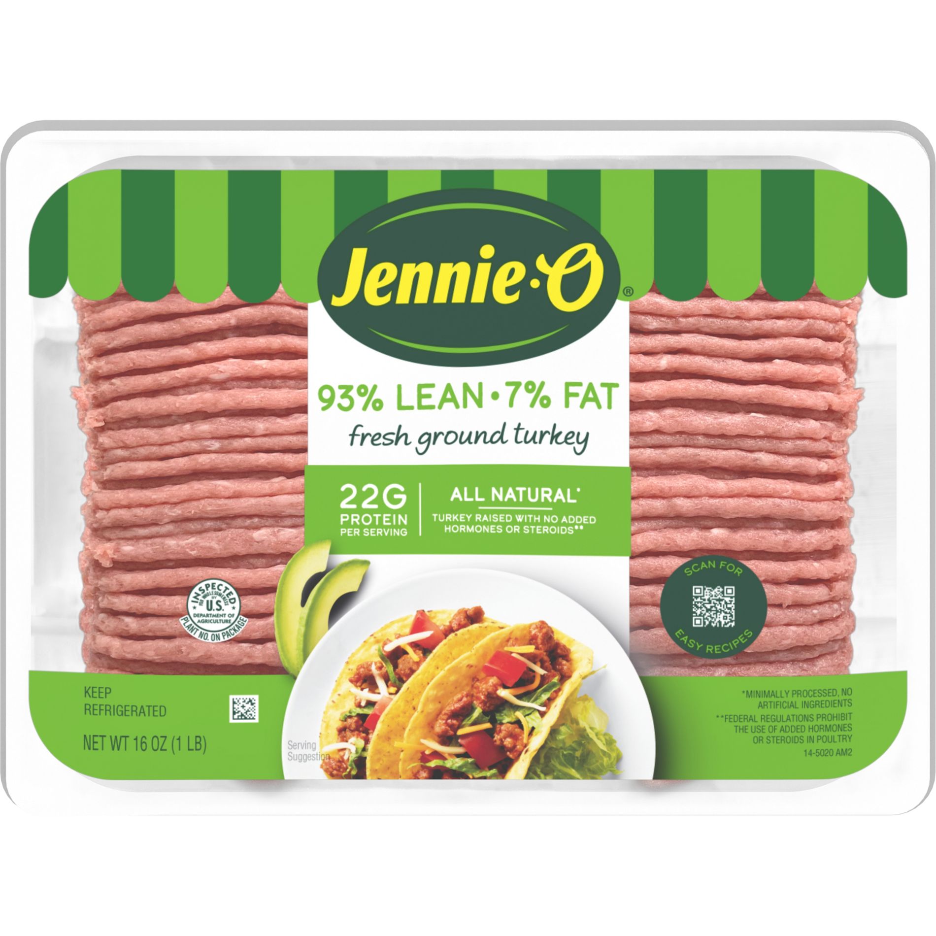 Jennie-O All-Natural 93/7 Ground Turkey - 16oz