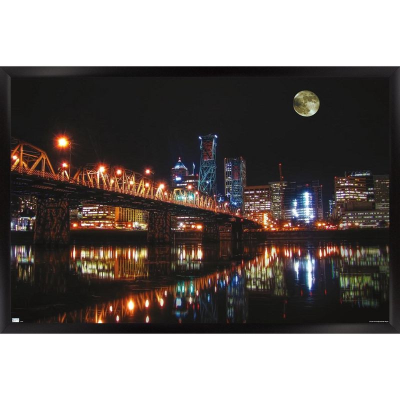 Trends International Cityscapes - Portland, Oregon Framed Wall Poster Prints, 1 of 7
