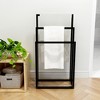 ChicFurnit Bathroom Towel Holder Metal Freestanding 3 Tier Hand Towel Organizer for Modern Storage, Black, 34.84"*18.9"*2.17" - 4 of 4