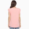 Women's Ruffle Sleeve Solid Top -White Mark - 3 of 4