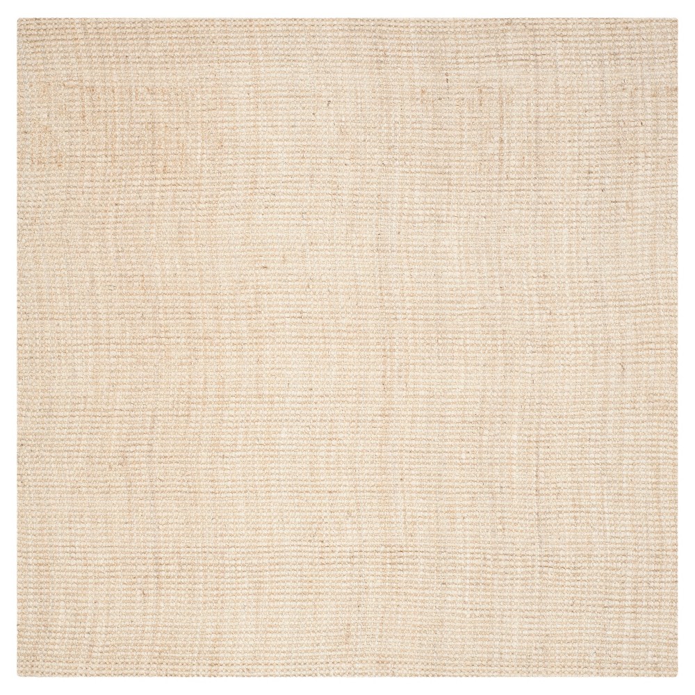 Ivory Solid Loomed Square Area Rug 5'x5' - Safavieh