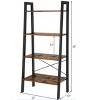 Kumasinova 5-Tier Ladder Bookshelf Organizer,Industrial Display Storage Shelf with Metal Frame for Living Room,Office & Study - 3 of 4