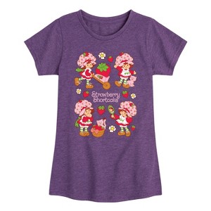 Girls' - Strawberry Shortcake - Vintage Grid-Toddler And Youth Girls Fitted Short Sleeve Graphic T-Shirt Fitted Short Sleeve Graphic T-Shirt - 1 of 4