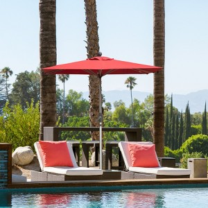 GDFStudio Ella Outdoor 8 Aluminium Ribs Market Umbrella with Crank Lift and Tilt Function - 1 of 4