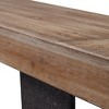 Uttermost Freddy Rustic Fir Wood Console with Metal Legs - 3 of 4