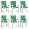 vidaXL Garden Lowback Chair Cushions 6 pcs Green 39.4 in.x19.7 in.x1.2 in. Oxford Fabric - 4 of 4