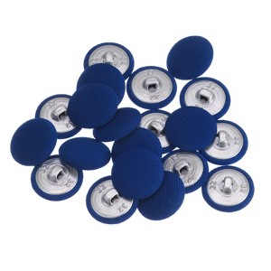 Unique Bargains DIY Craft Metal Shank Cotton Covered Round Sewing Buttons 20 Pcs - 1 of 4
