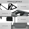 Kumasinova Tri-Fold Patio Chaise Lounge with Side Pocket&Face Hole,Tanning Chair Recliner Chaise for Poolside,Beach&Deck,Foldable&Portable,Gray - 2 of 4