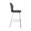 Tandy 26" Counter Stool in Faux Leather with Brushed Stainless Steel Base, Sleek and Simplistic Design - 4 of 4