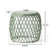 Syemin Patio End Table, Hollow Wrought Iron Patio Coffee Table, Decorative Side Table for Living Room, Patio, Yard, Green, 19.75" * 19.75" * 17.75" - 2 of 4
