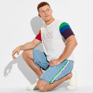 Pride Adult Bermuda Shorts - Light Blue Denim : Target