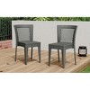 SKRAN Set of 2 Outdoor Rattan Chair, Farmhouse Back Patio Chair, Ergonomic Weather Resistant Armchair for Outdoor Dining, Garden, Porch - 2 of 4