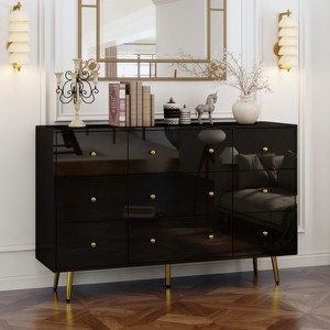 Famapy Sleek Dresser with 9 Drawers and Metal Handles - 1 of 4