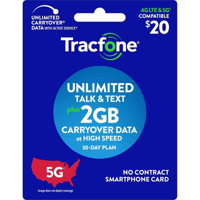 Tracfone Unlimited Talk/Text Plan with (Email Delivery), 1 of 4