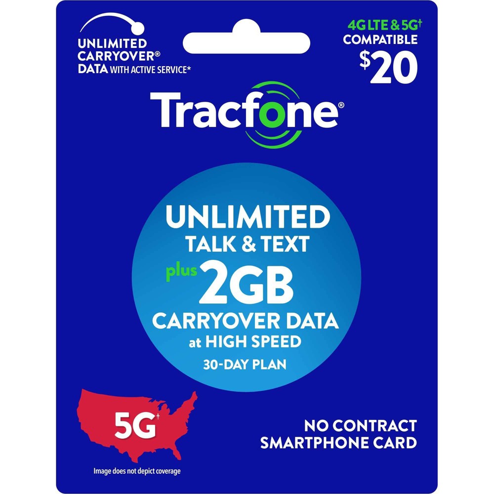 Photos - Other for Mobile Tracfone Unlimited Talk/Text + 2GB Carryover Data 30-Day Plan Smartphone C