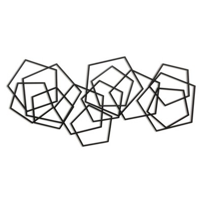 Cheung's Astraga Multi Pentagon Metal Wall Art - Black 6092BK