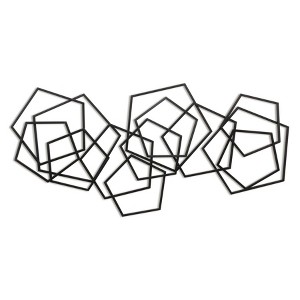 Cheung's Astraga Multi Pentagon Metal Wall Art - Black 6092BK - 1 of 4