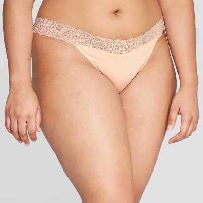 Women's Cotton Thong with Lace Waistband - Auden™ Honeysuckle Peach S –  Target Inventory Checker – BrickSeek