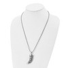 Black Bow Jewelry Stainless Steel Antiqued Fancy Claw Necklace 24 Inch - 2 of 4