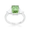 Slickblue 4.5ct CZ Engagement Ring for Women, Classic Style, Rhodium Plated, Trillion Cut, Color Options, Sizes 5-10 - 3 of 4
