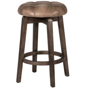 Odette Backless Swivel Counter Height Barstool Taupe - Hillsdale Furniture - 1 of 4