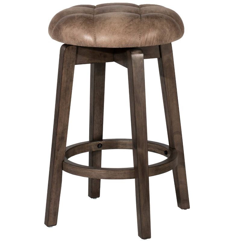 Odette Backless Swivel Counter Height Barstool Taupe - Hillsdale Furniture, 1 of 9