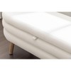 PAGED Storage Ottoman Bench Modern Shoe Bench with Wood Legs, Velvet Fabric End of Bed Table for Living Room, Bedroom, Entryway - 4 of 4