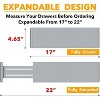 Set of 4 Bamboo Drawer Adjustable Drawer Dividers, 4.65” High, Expandable Organizers for Clothing (17-22" Sizes) - SpaceAid® - 3 of 4
