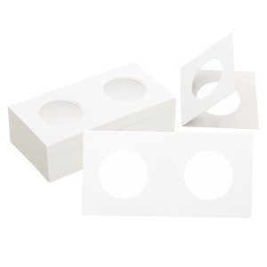 Unique Bargains Transparent Window Paper Coin Storage Organizing Protective Coin Holder 100 Pcs - 1 of 4