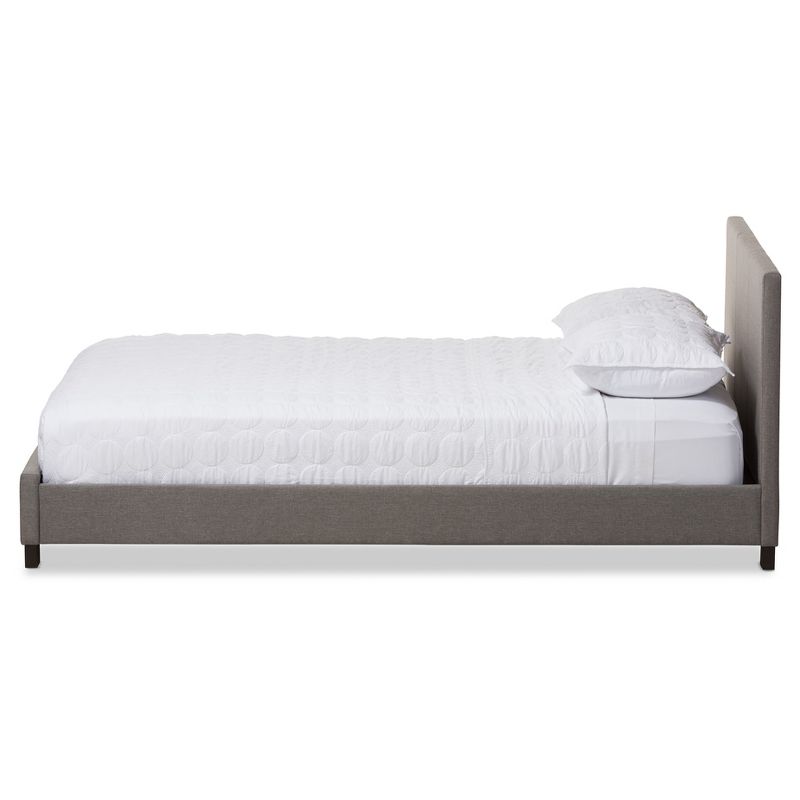 Elizabeth Modern And Contemporary Fabric Upholstered Panel - Stitched Platform Bed - Baxton Studio, 3 of 8