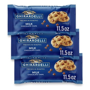 Ghirardelli 3 Count/11.5oz Each Premium Baking Milk Chocolate Chips - 1 of 4