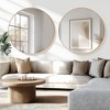 1-Piece 35 inch Gold Aluminum Alloy Fine Edged Circular Hanging Mirror Frame Wall Mirror - 2 of 4