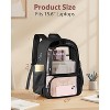 Heavy Duty Backpack, Large Capacity Transparent Bookbag with Reinforced Straps for Security, Travel, and Events - 2 of 4