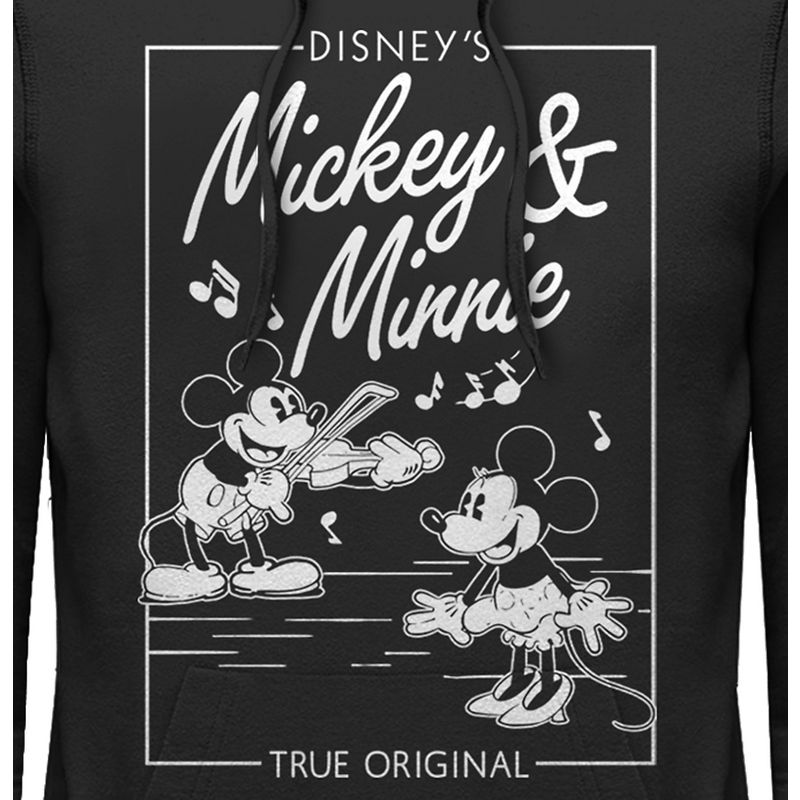 Men's Mickey & Friends Playing Violin Music Poster Pull Over Hoodie, 2 of 5