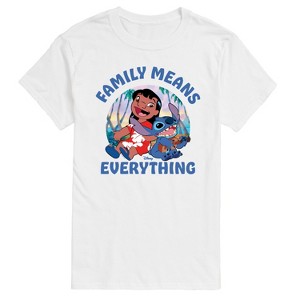 Men's - Lilo and Stitch - Family Means Everything Short Sleeve Graphic T-Shirt - 1 of 4