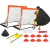 iMountek "Kids Soccer Goal Training Set – 4x3FT Foldable Net, Agility Ladder, Inflatable Cones & Practice Kit" Orange - 3 of 4