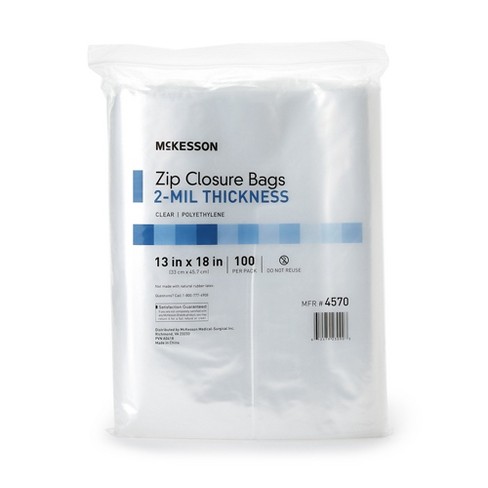 Mckesson Zipper Closure Reclosable Bag 13 X 18