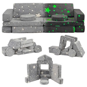 Garvee 12-Piece Modular Kids Couch, Convertible Glow in The Dark Sofa - 1 of 4