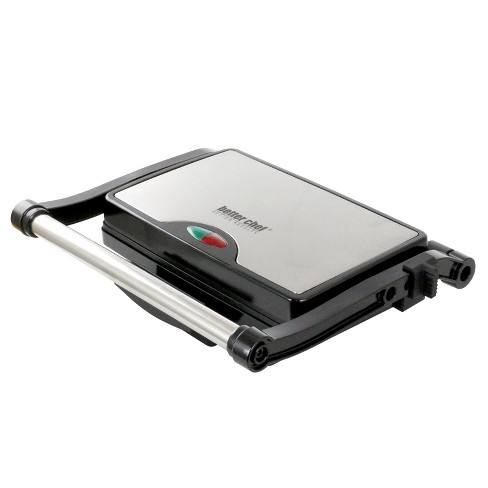 HOMCOM Panini Press Grill, Stainless Steel Countertop Sandwich Maker with Non-Stick