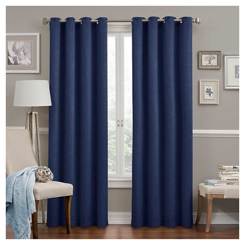Eclipse Block Light Save Energy Reduce Noise Navy Round And Round Curtains 