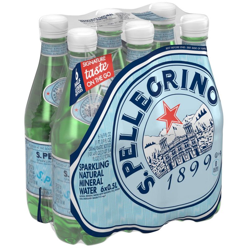 S.Pellegrino Sparkling Natural Mineral Water Bottles - 6pk/16.9 fl oz, 2 of 6