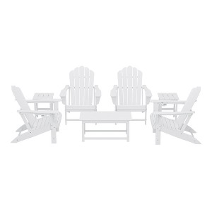WestinTrends Highland 7-Piece HDPE Outdoor Patio Furniture Adirondack Conversation Set - 1 of 4