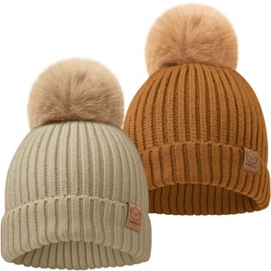 KeaBabies 2pk Baby Hats, Baby Beanies, Newborn Hats for Baby Girls, Boys, Baby Winter Hat, 0-36 Months Infant Hat - 1 of 4