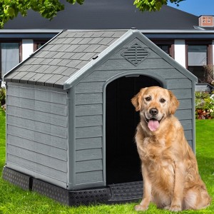 41in x 38in Outdoor Dog House Large Pet Shelter All Weather Sturdy Kennel with Airflow - 1 of 4
