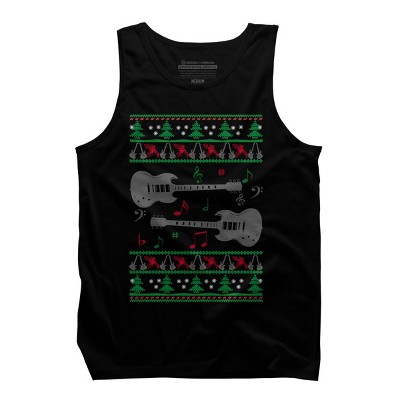 Men's Design By Humans Guitar Christmas By sophialada Tank Top